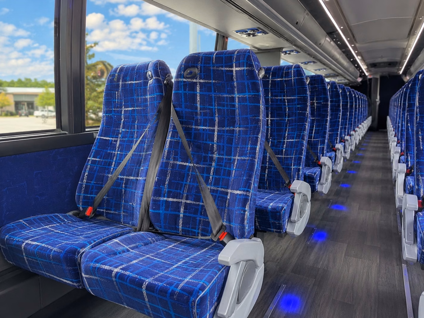 56 passenger charter bus interior